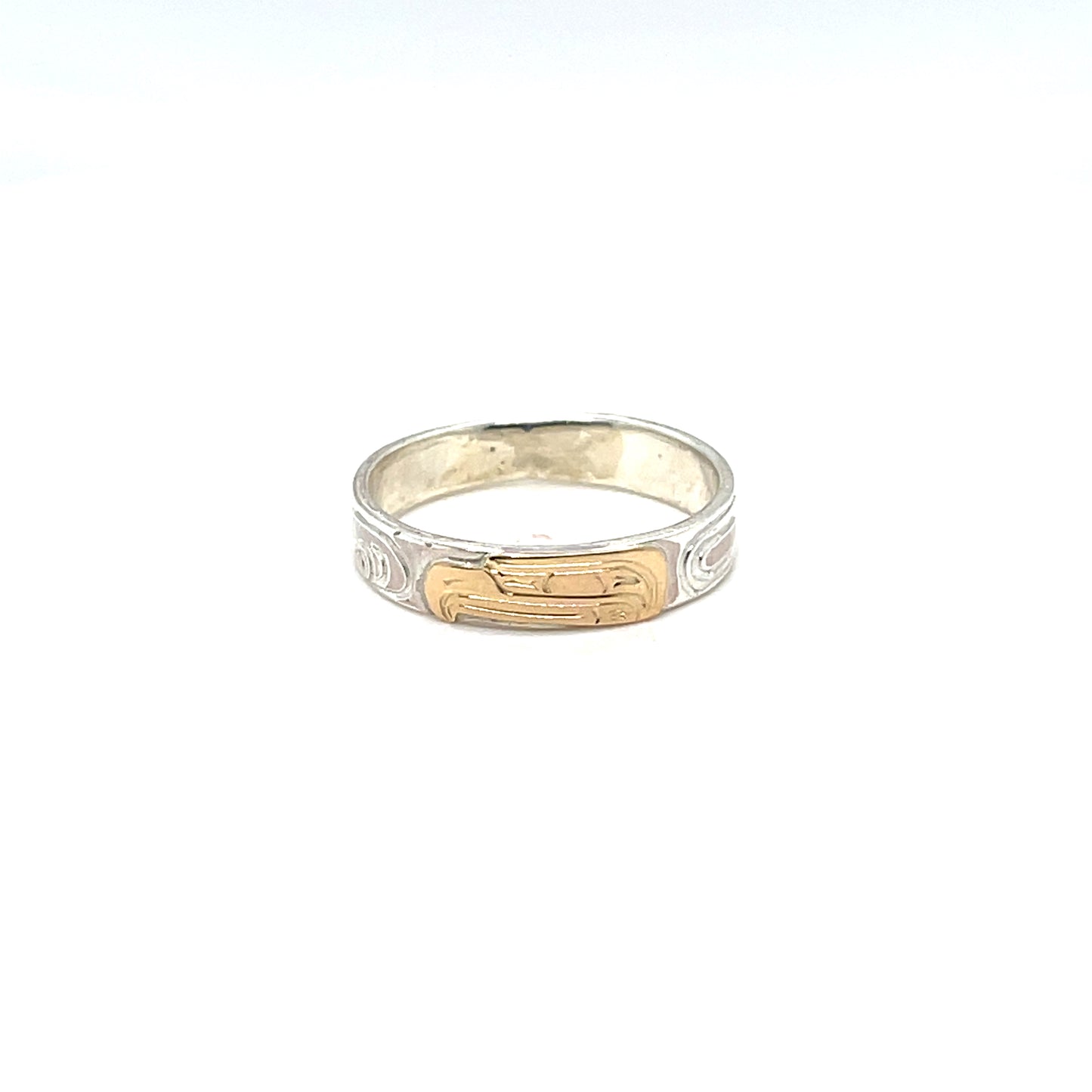 Ring - Gold and Silver - 3/16" - Eagle - Size 8.25