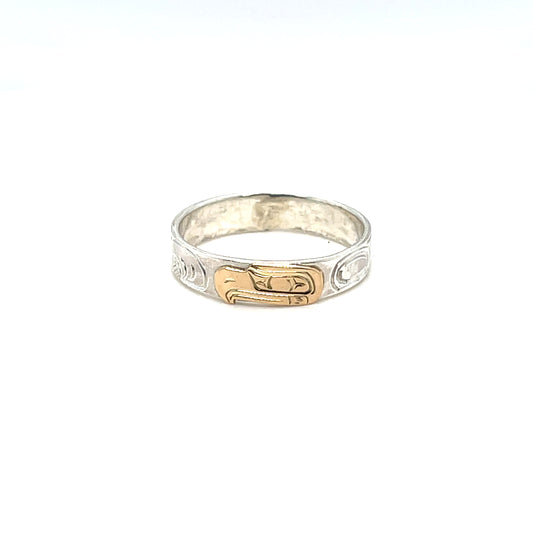 Ring - Gold and Silver - 3/16" - Eagle - Size 10.25