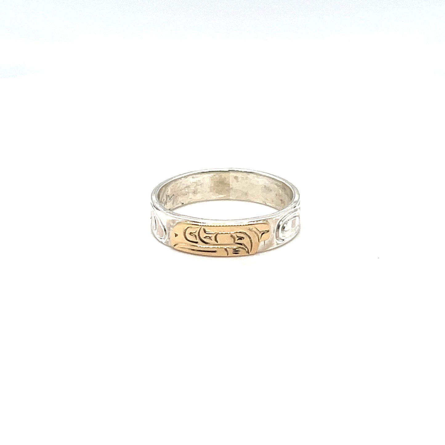 Ring - Gold and Silver - 3/16" - Raven - Size 7