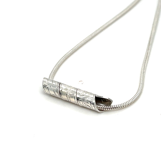 Pendant - Sterling Silver - Spiral - Hummingbird