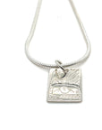 Pendant - Sterling Silver - Rectangle - Orca - Eagle - Double-sided