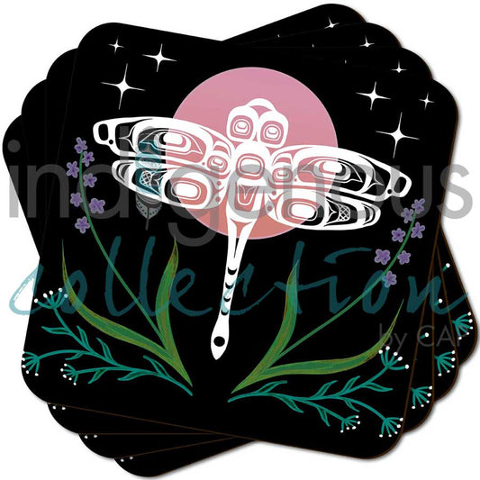 Coasters - Cork - Set of 4 - Halip'is (Dragonfly)