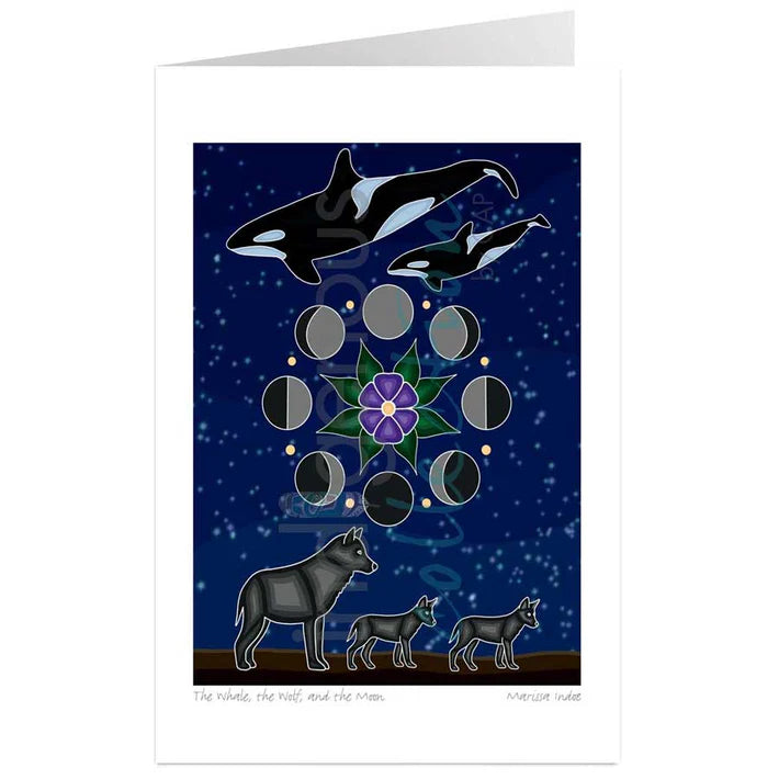 Card - Indoe - The Whale, the Wolf, and the Moon - 6x9