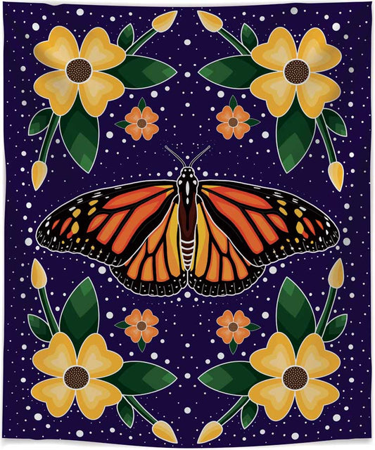 Blanket - Fleece - Monarch Butterfly