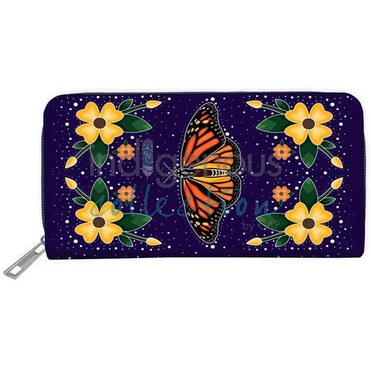 Wallet - Embossed - Monarch Butterfly