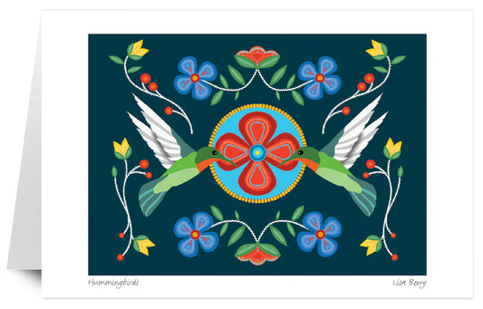 Card - Berry - Hummingbirds - 6x9