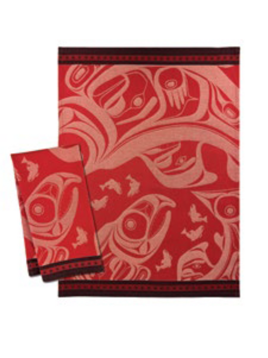 Tea Towel - Jacquard - Salmon