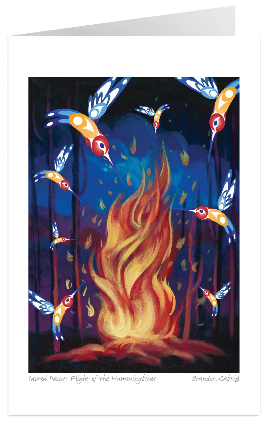 Card - Gabriel - Sacred Paint: Flight of the Hummingbirds - 6x9