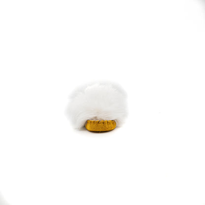 Moccasins - *Infant - Tan Suede - White Rabbit Fur