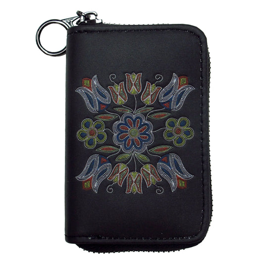 Coin Purse - Zip Around - Silver Threads