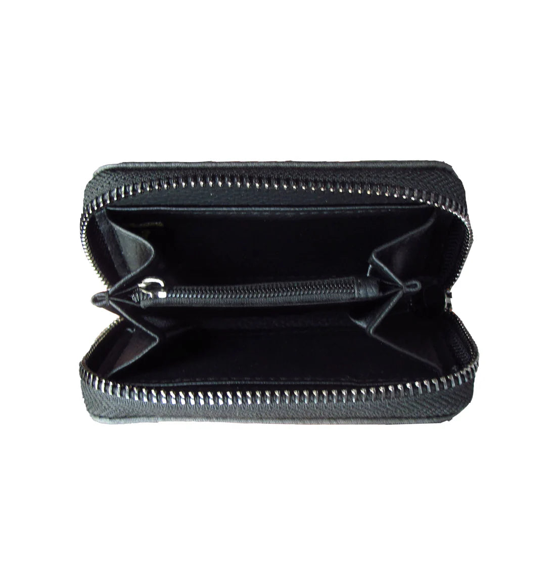 Coin Purse - Zip Around - Silver Threads