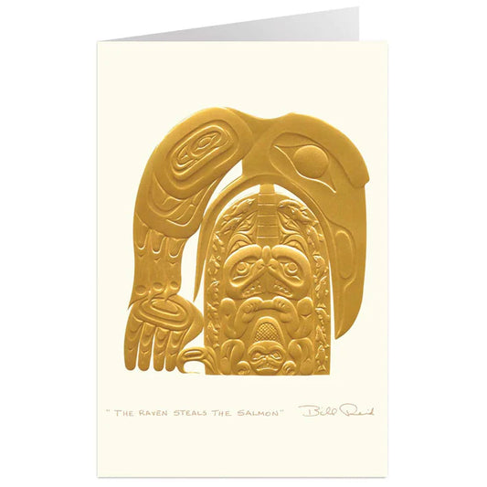 Card - Reid - Gold - The Raven Steals the Salmon - 6x9