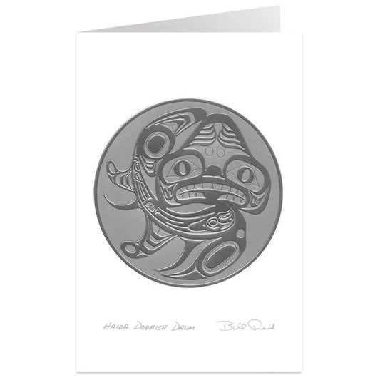 Card - Reid - Silver - Haida Dogfish Drum - 6x9