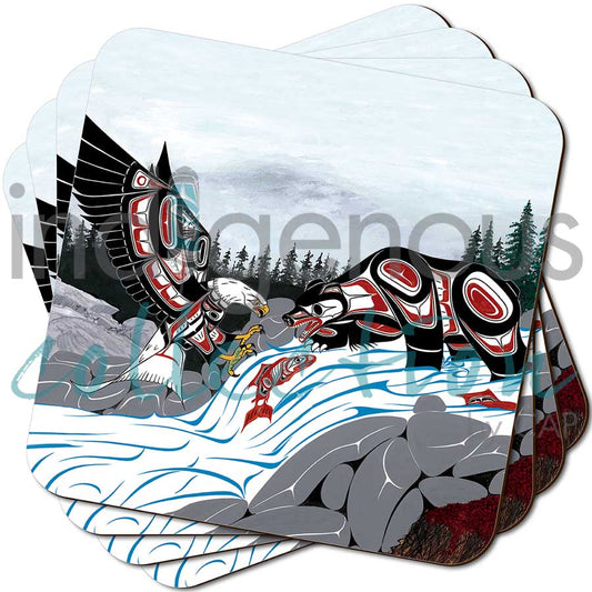 Coasters - Cork - Set of 4 - Cycle of Life