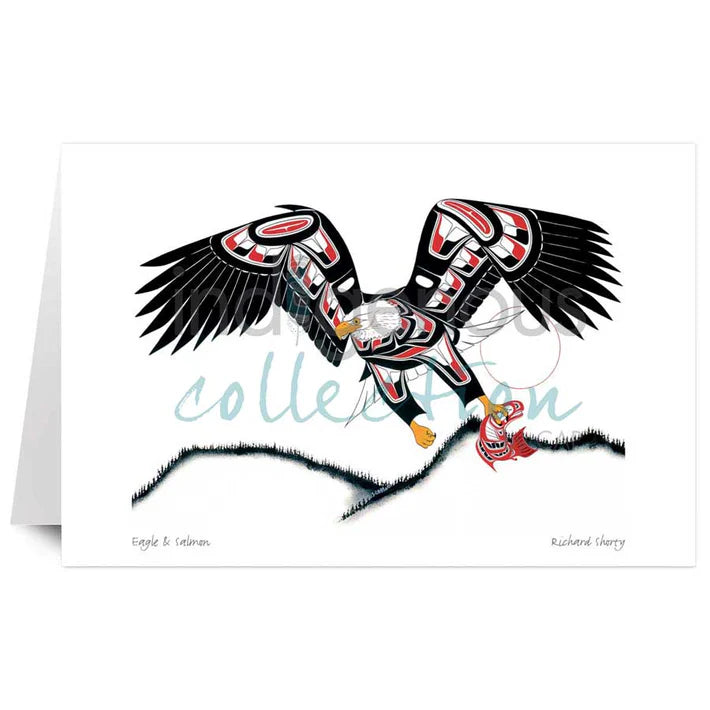 Card - Shorty - Eagle and Salmon - 6x9