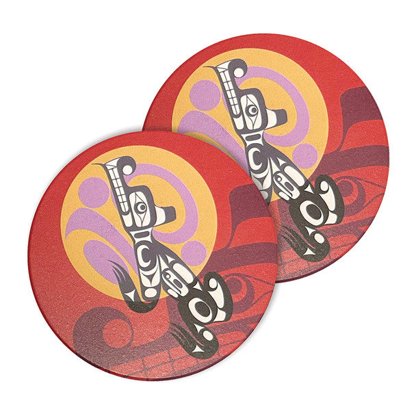 Coasters - Ceramic - Set of 2 - Wolf Moon