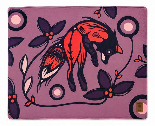 Blanket - Fleece - Sherpa - Fox at Twilight