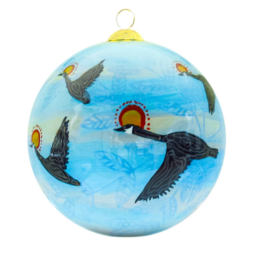 Ornament - Glass - Eruoma Awashish Niskak (Geese)