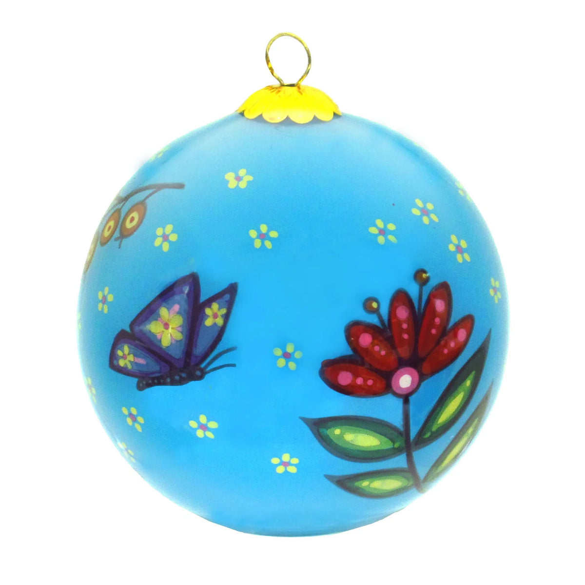 Ornament - Glass - McDonough - Happiness