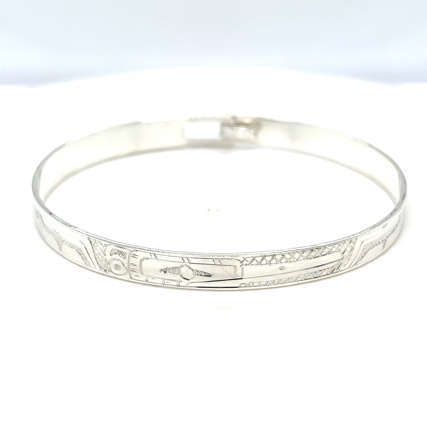 Bangle - Sterling Silver - 1/4" - Hummingbird