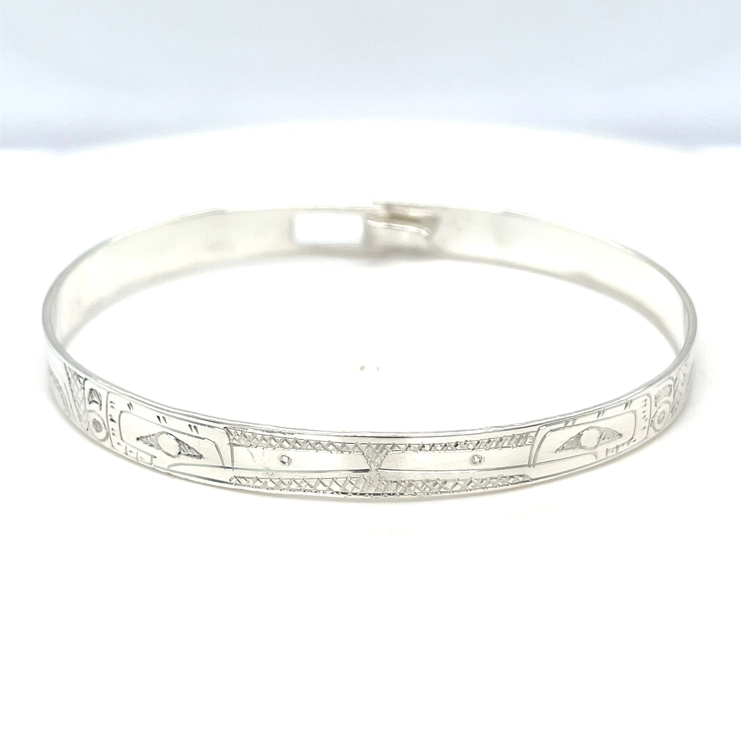 Bangle - Sterling Silver - 1/4" - Hummingbirds