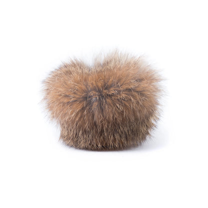 Moccasins - Infant - Tan Suede -  Brown Rabbit Fur - YARËNDA'
