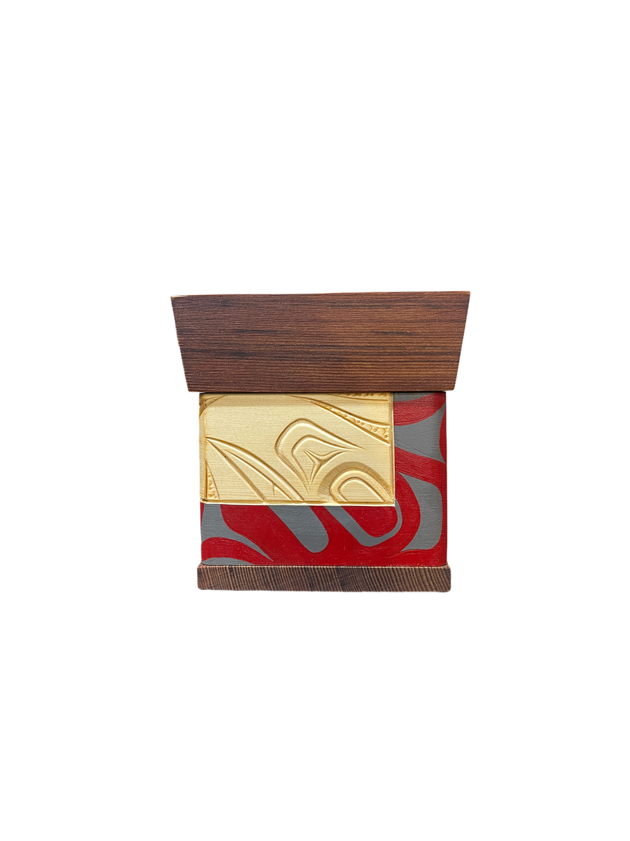Bentwood Box - Raven - Carved - Natural