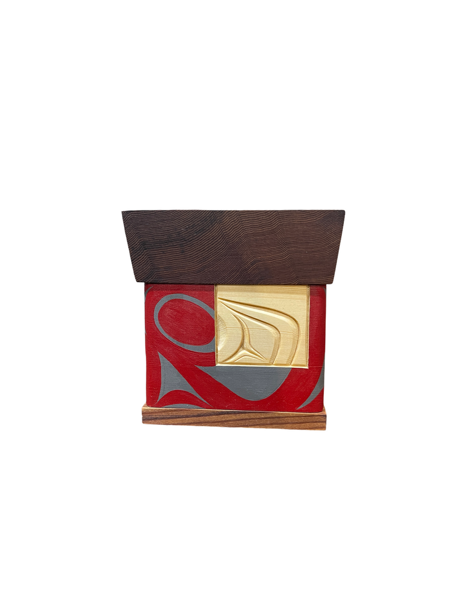 Bentwood Box - Raven - Carved - Natural