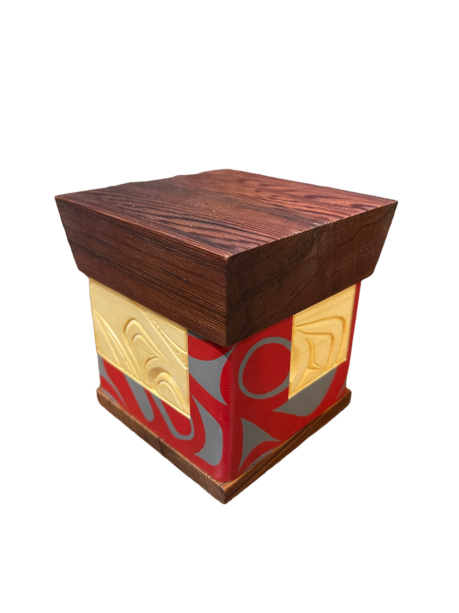 Bentwood Box - Raven - Carved - Natural