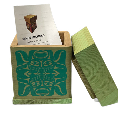 Bentwood Box - Frog - Green (light wash)