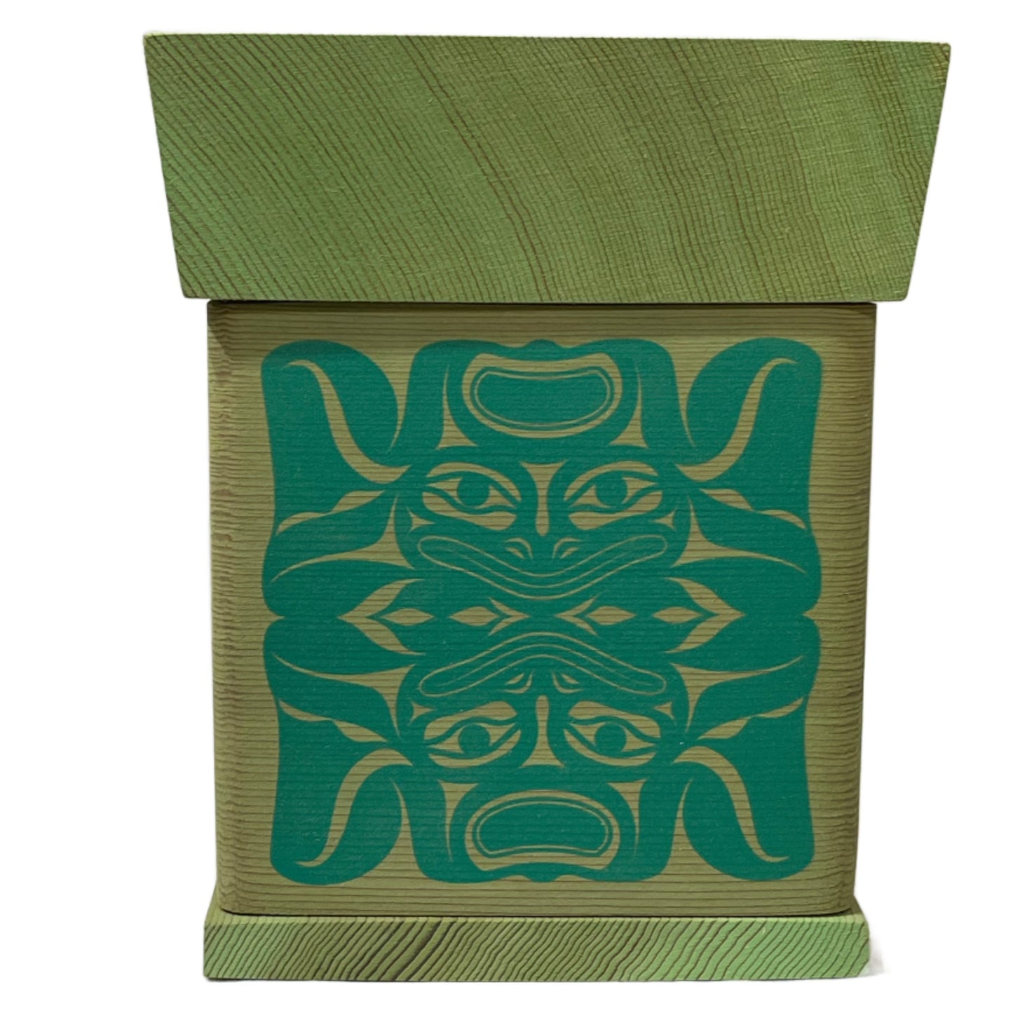 Bentwood Box - Frog - Green (light wash)