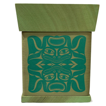 Bentwood Box - Frog - Green (light wash)