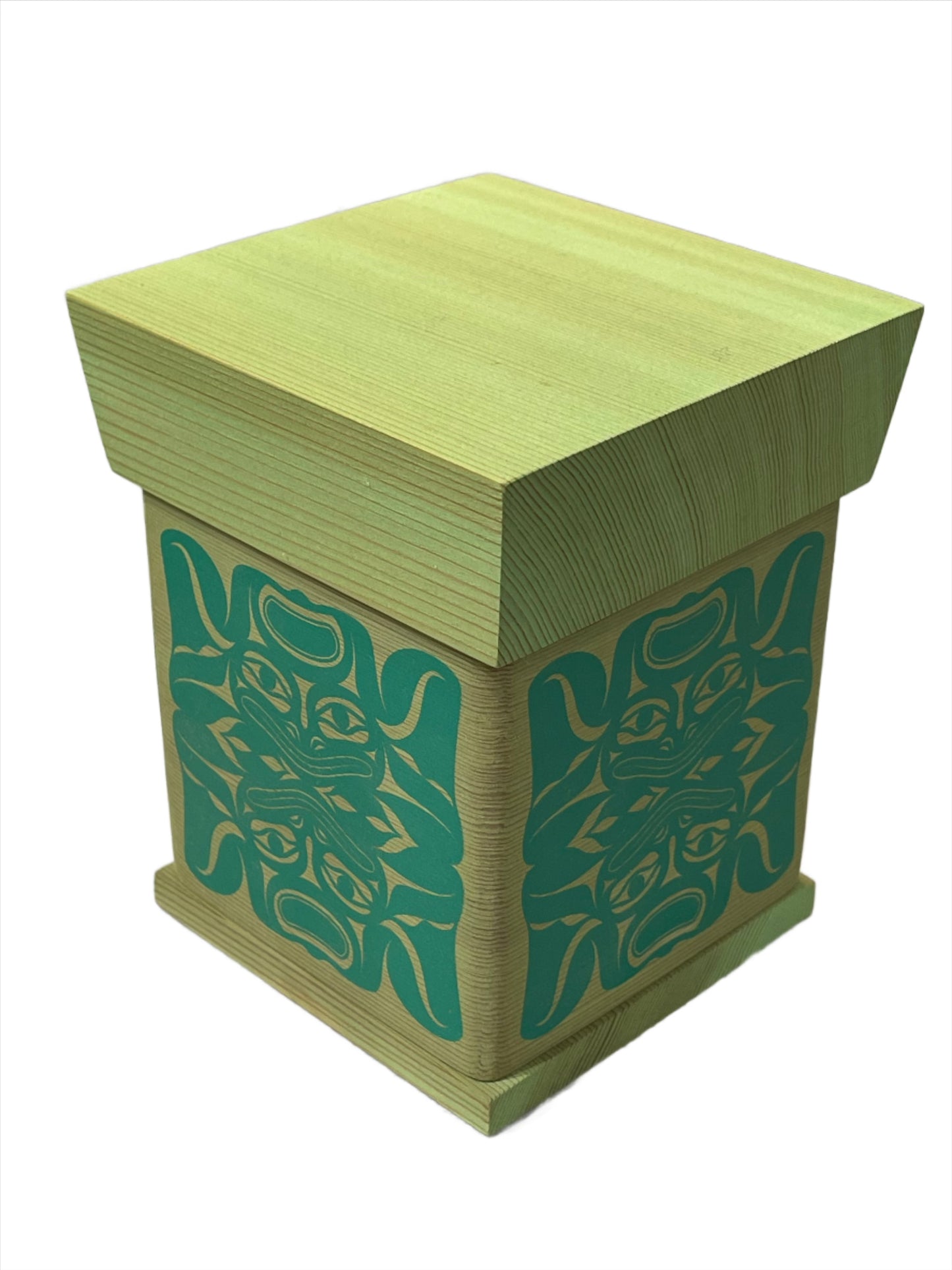 Bentwood Box - Frog - Green (light wash)