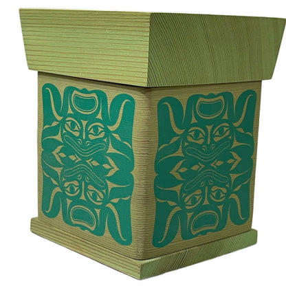 Bentwood Box - Frog - Green (light wash)
