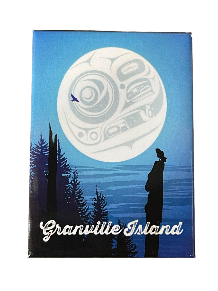 Magnet - Full Moon Raven - Granville Island