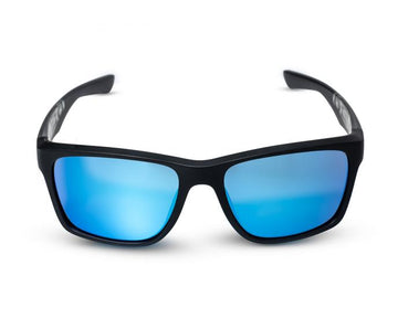 Sunglasses - Jeremy - Black with Blue Mirror