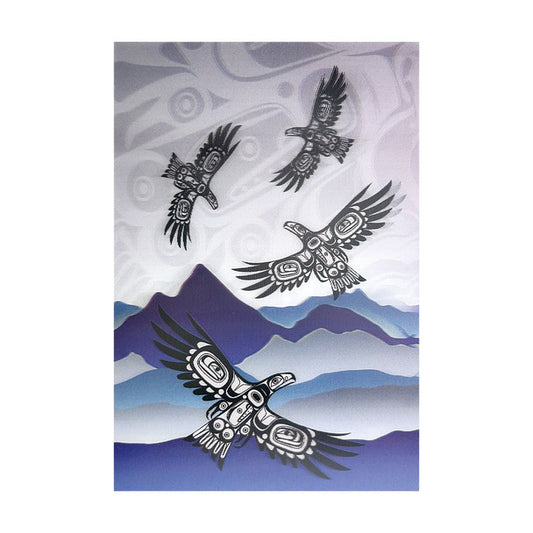 3D Lenticular Postcard - Soaring Eagle