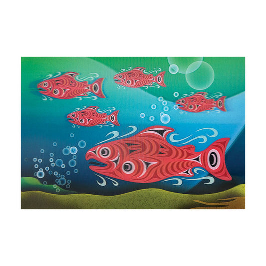 3D Lenticular Postcard - Coho Salmon
