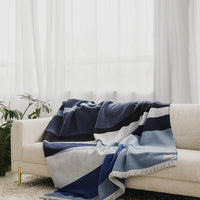 Blanket - Wool Blend - Eco-friendly - River - Reversible