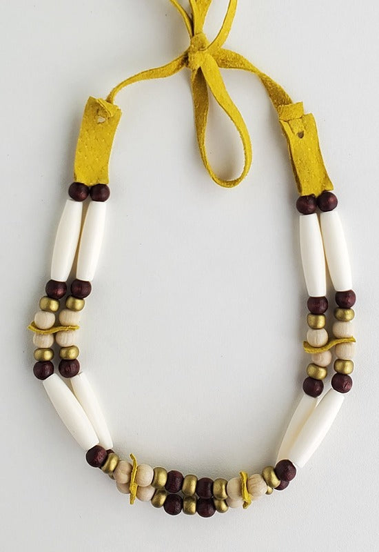 Choker - Bone & Wood - Mahogany