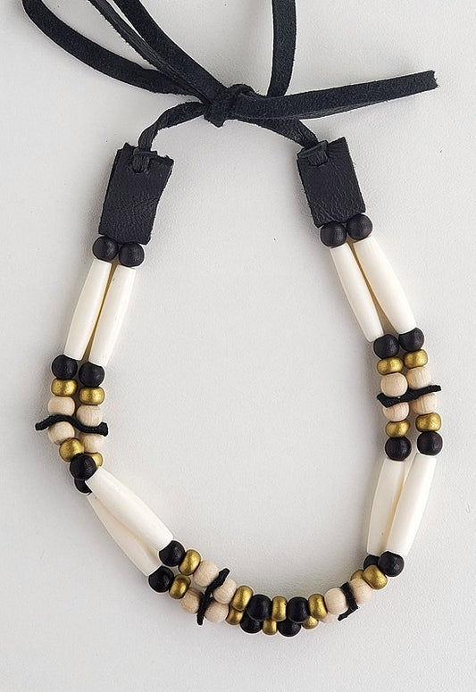 Choker - Bone & Wood - Black