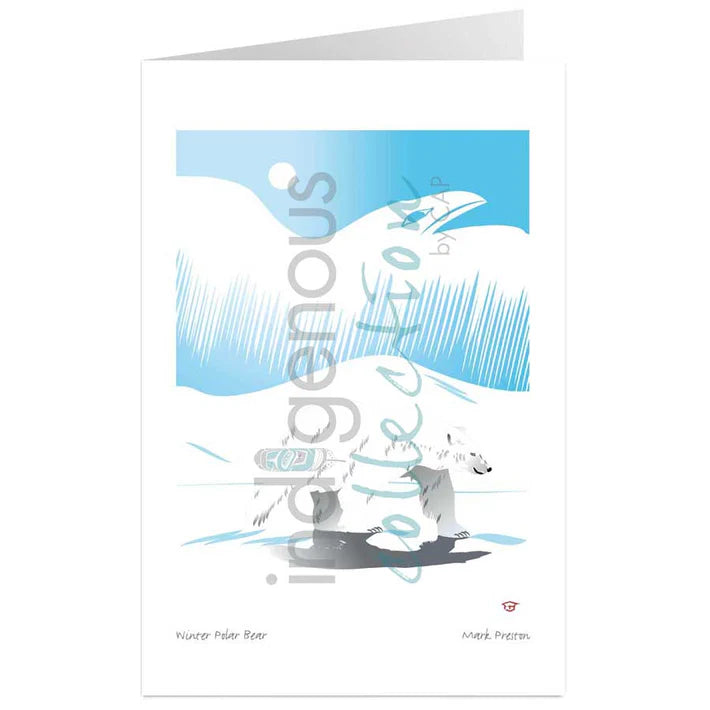 Card - *Preston - Winter Polar Bear - 6x9