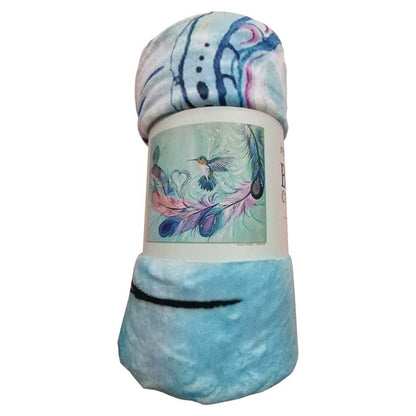 Blanket - Fleece - Hummingbird Feathers