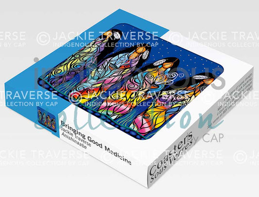 Coasters - Cork - Set of 4 - Bringing Good Medicine