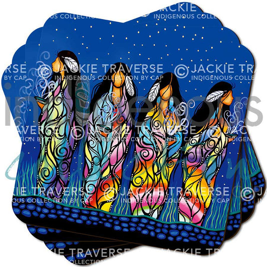 Coasters - Cork - Set of 4 - Bringing Good Medicine