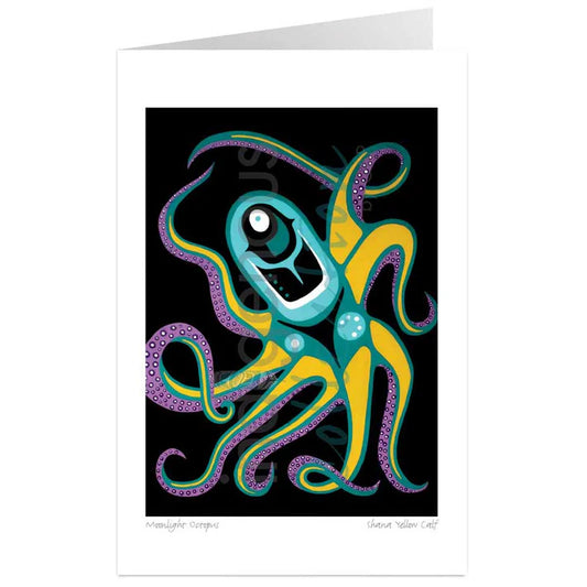 Card - *Yellow Calf - Moonlight Octopus - 6x9