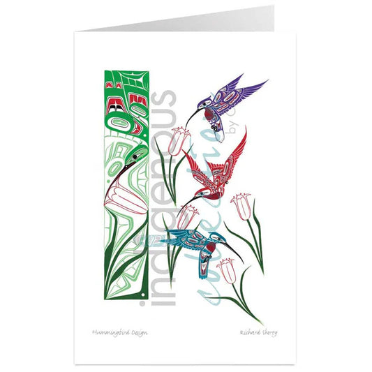 Card - Shorty - Hummingbird Design - 6x9