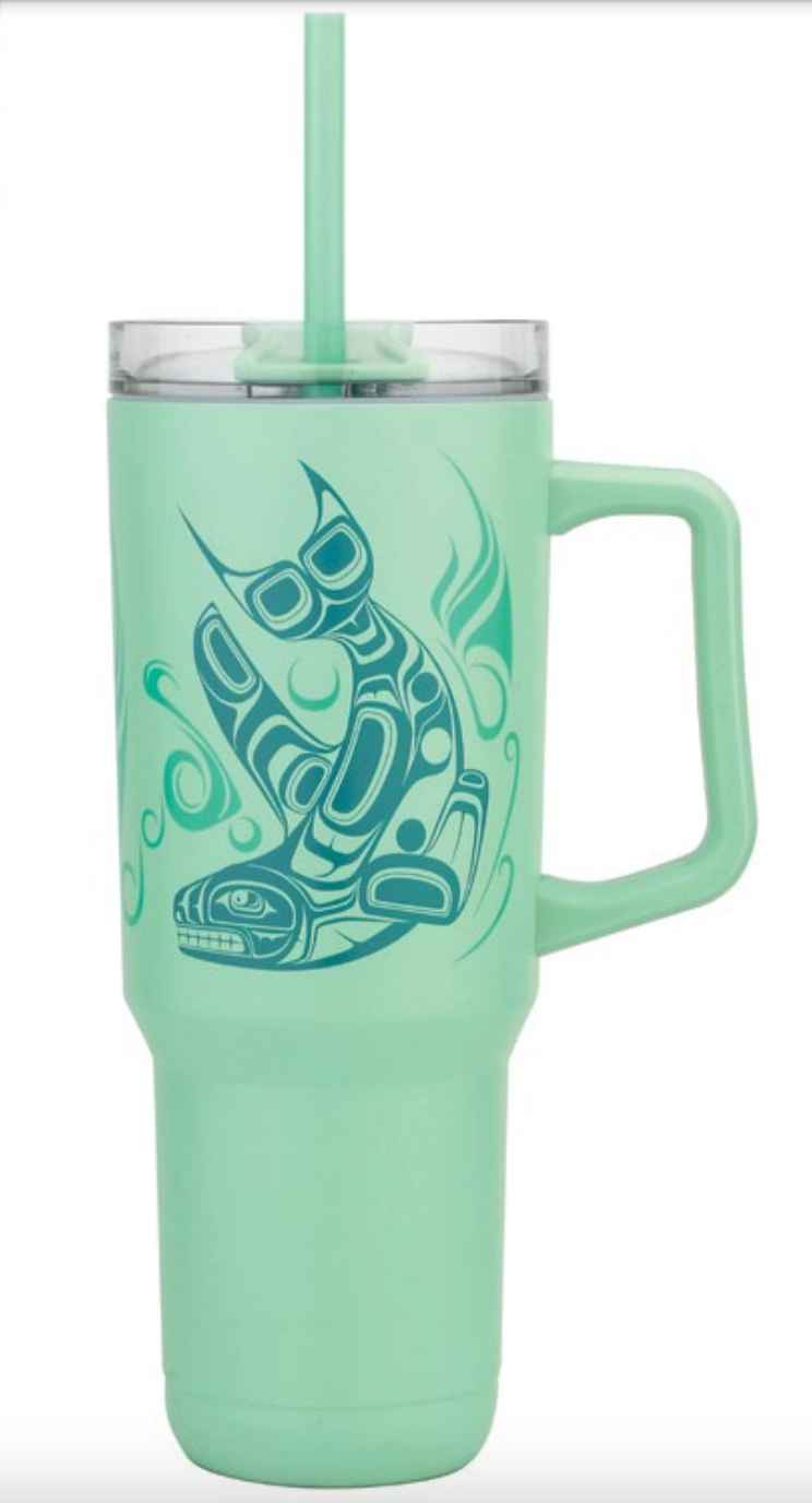 Insulated Tumbler - Straw - 40oz - Whale