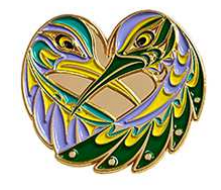 Enamel Pin - Hummingbird Love
