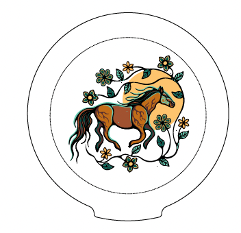 Spoon Rest - Ceramic - Horse (Bebezhigooganzhii)